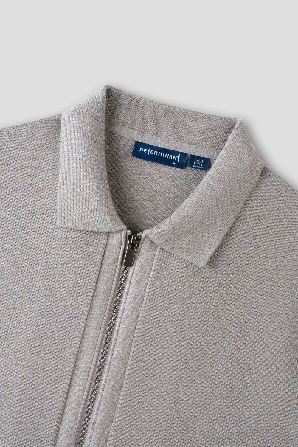 Cotton Yak Ribbed Jacquard Full-Zip Jacket | Grey VE3874