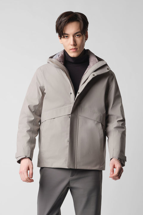 Multi-Functional Waterproof Down Parka | Grey 16303N