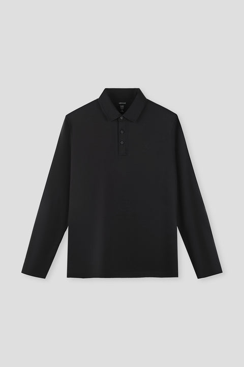 HeatGuard Long Sleeve Polo | Black BKFD01