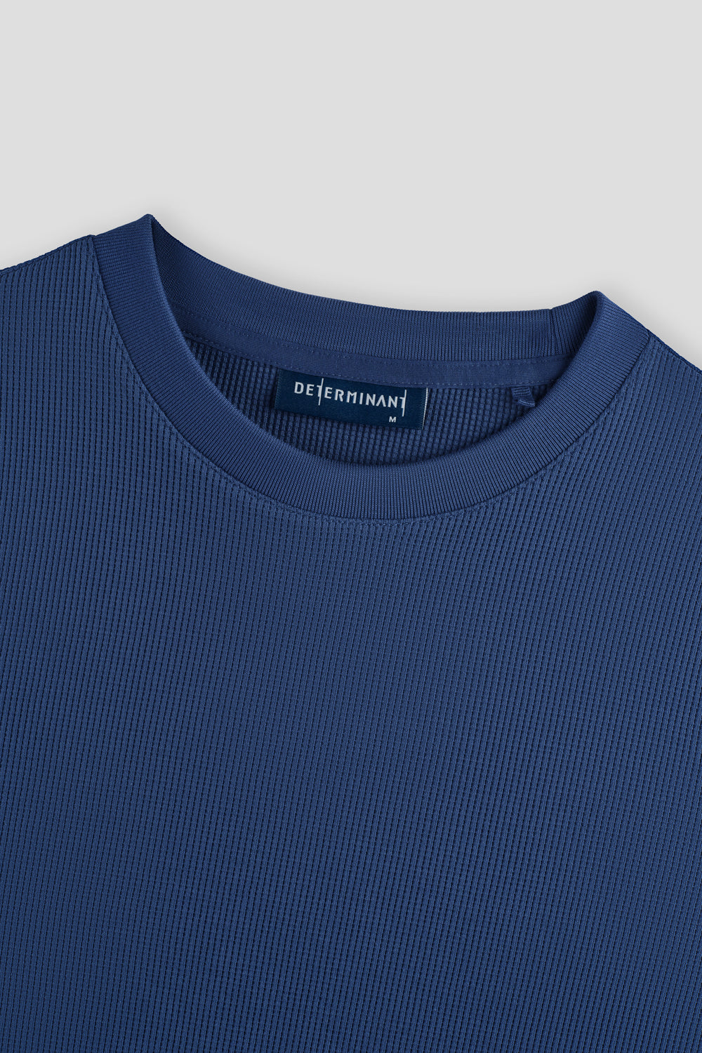 Waffle Crew Neck Long Sleeve T-Shirt | Ensign Blue PT4026