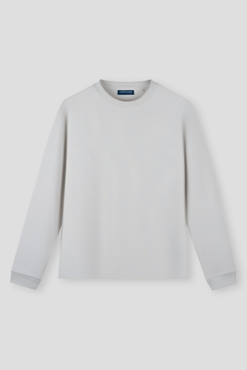 Waffle Crew Neck Long Sleeve T-Shirt | Light Grey GYFL01