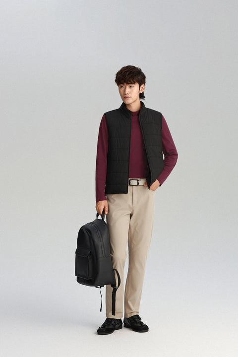 Merino-Blend Turtleneck Long Sleeve T-Shirt | Plum Burgundy PT1627
