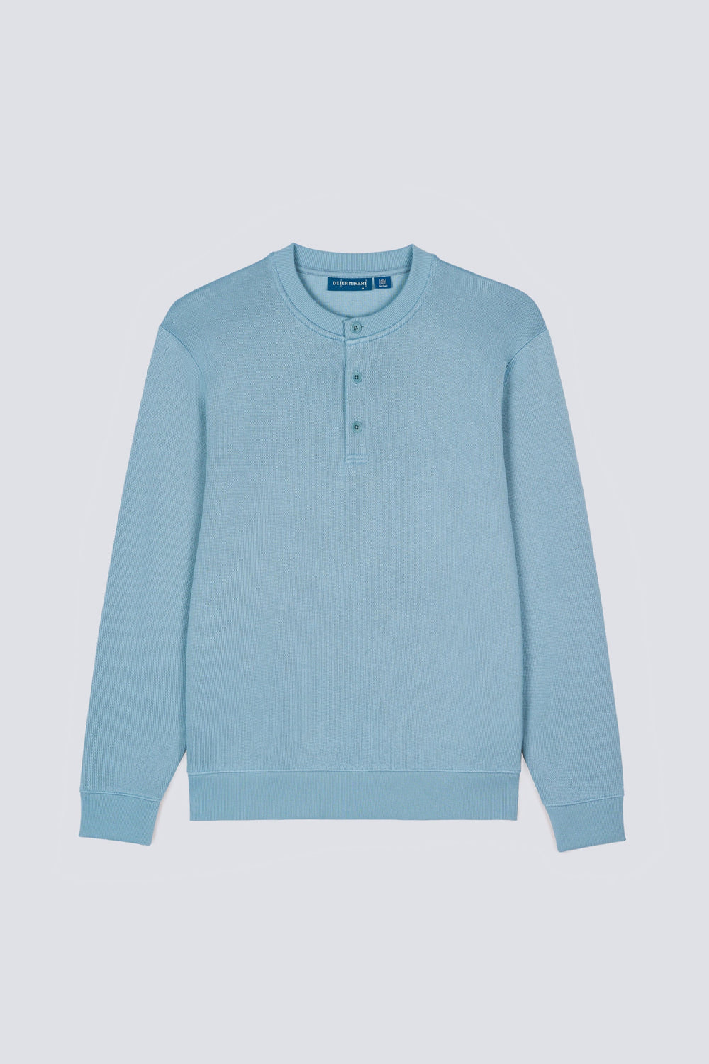 HeatGuard French Rib Henley Neck Sweater | Citadel Blue PT4111