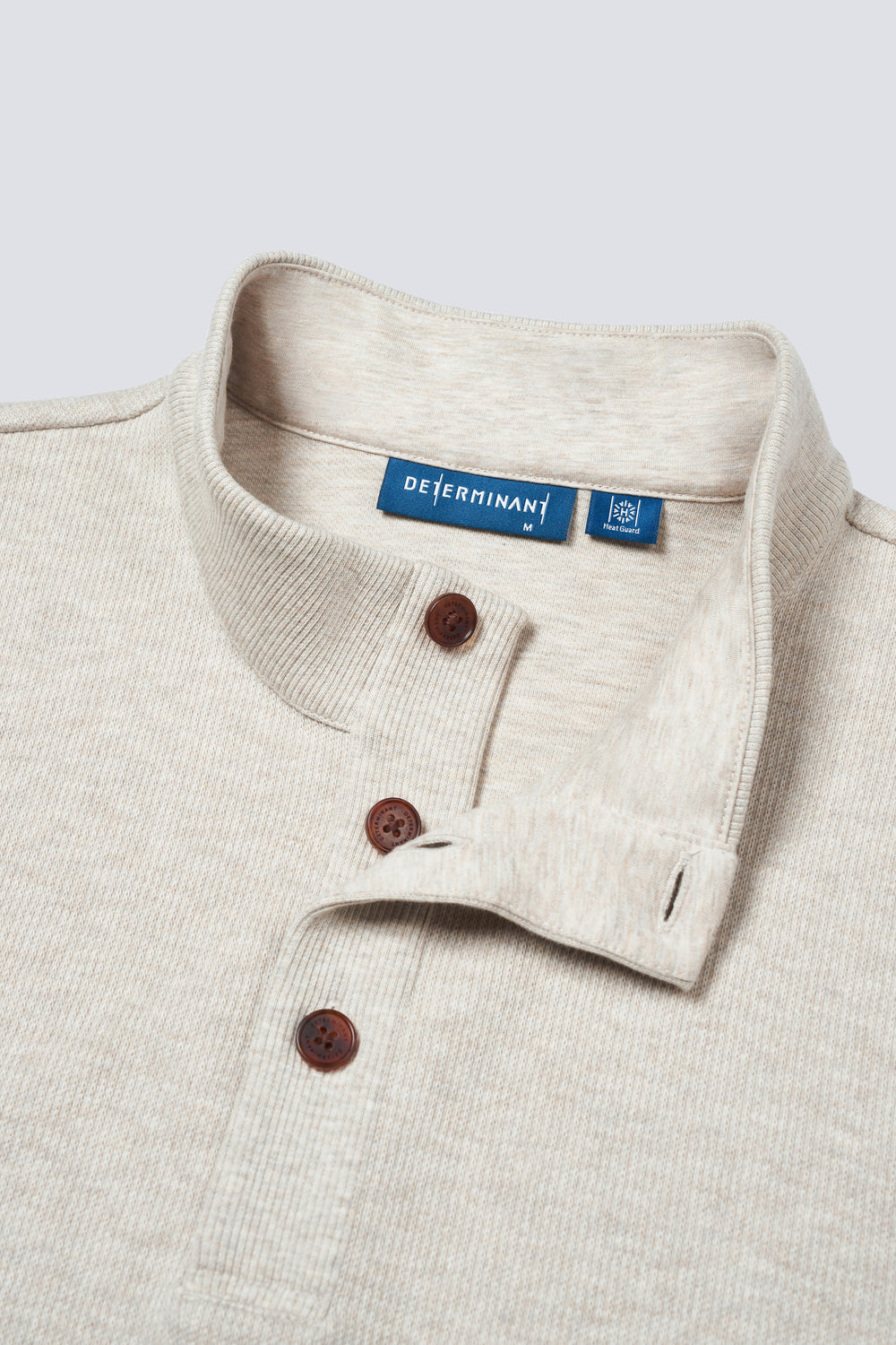 Cotton Yak Ribbed Jacquard Stand Collar Sweater | Light Khaki E4Y189