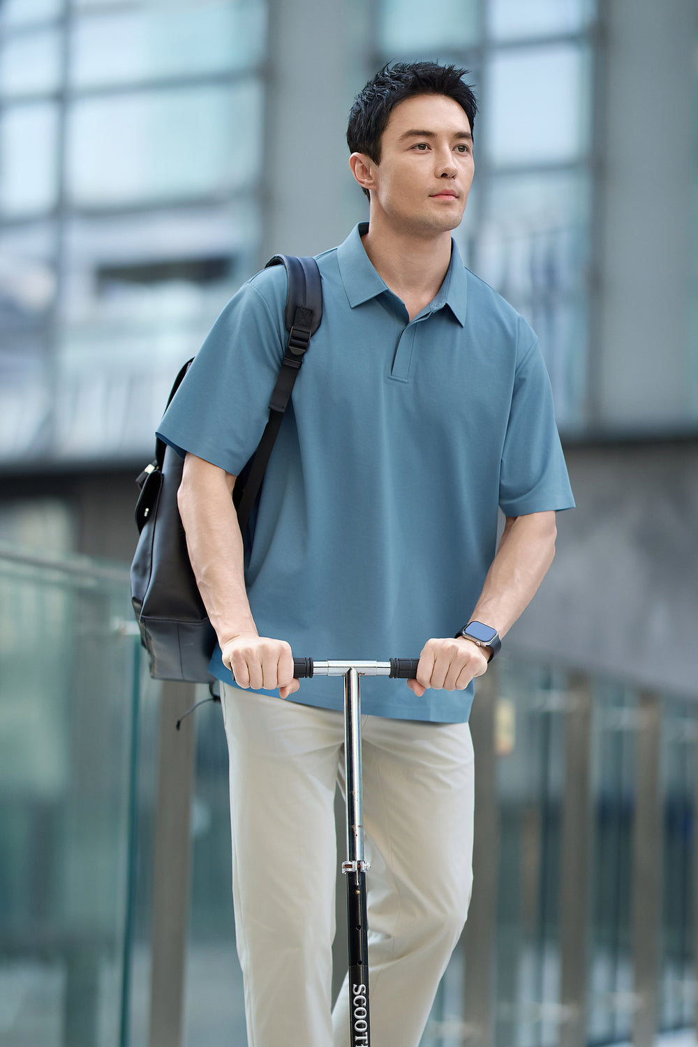 VISDRY™ Concealed Placket Sharp Pique Polo | Mystic Blue BLE128
