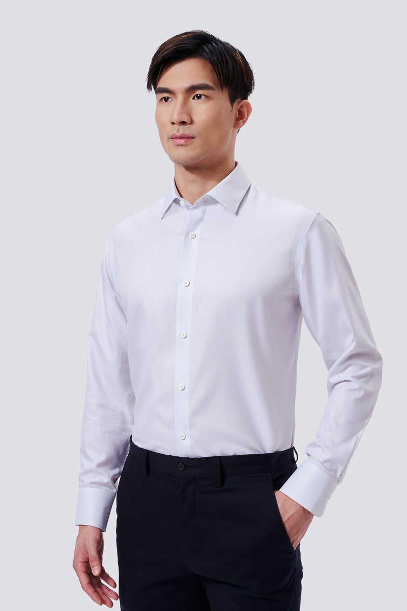 Supreme Cotton Twill Dress Shirt | Light Grey 16160N
