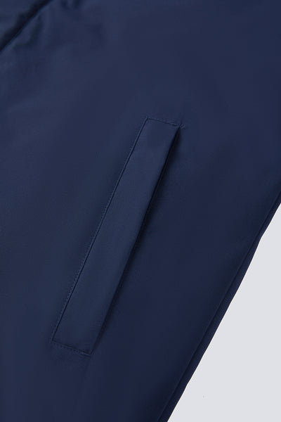 Quilted Down Coat | Navy NYDW01