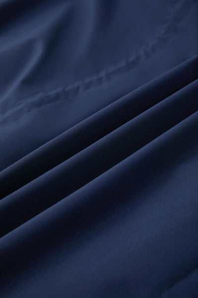 Quilted Down Coat | Navy NYDW01