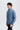 Cotton Yak Stand Collar Jacket | Heather Citadel Blue VE1296 On Model