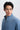 Cotton Yak Stand Collar Jacket | Heather Citadel Blue VE1296 On Model
