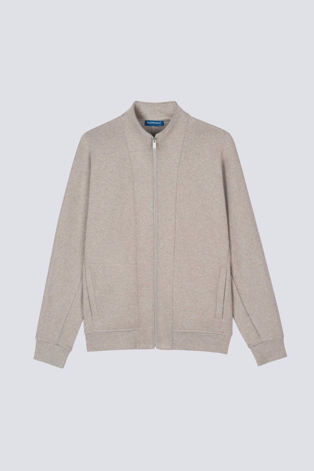 Cotton Yak Stand Collar Jacket | Heather Oak Khaki VE5136 Flat Lay