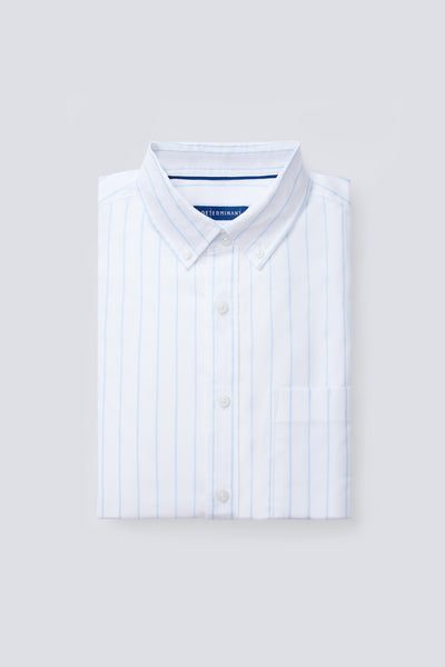 Oxford Button-Down Casual Shirt | Light Blue Stripes 817NZZ