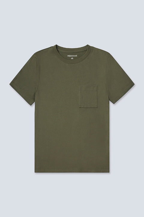 Regal Crew Neck Pocket T-Shirt | Olive GNE474