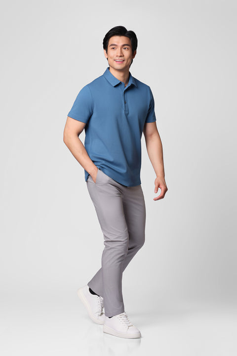 “Frozen in Tones” Waterless Dye Polo | Arctic Sky BL9035
