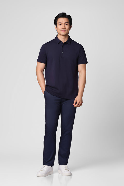 “Frozen in Tones” Waterless Dye Polo | Polar Navy NNY240