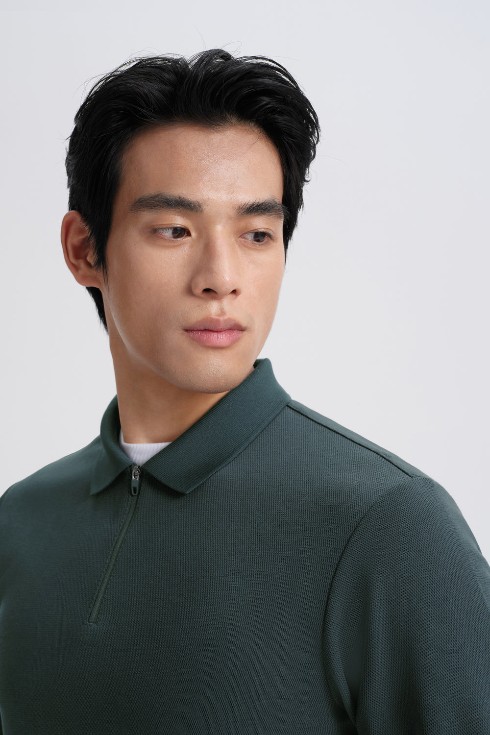 HeatGuard Quarter-Zip Long Sleeve Polo | Pine Green PT5212