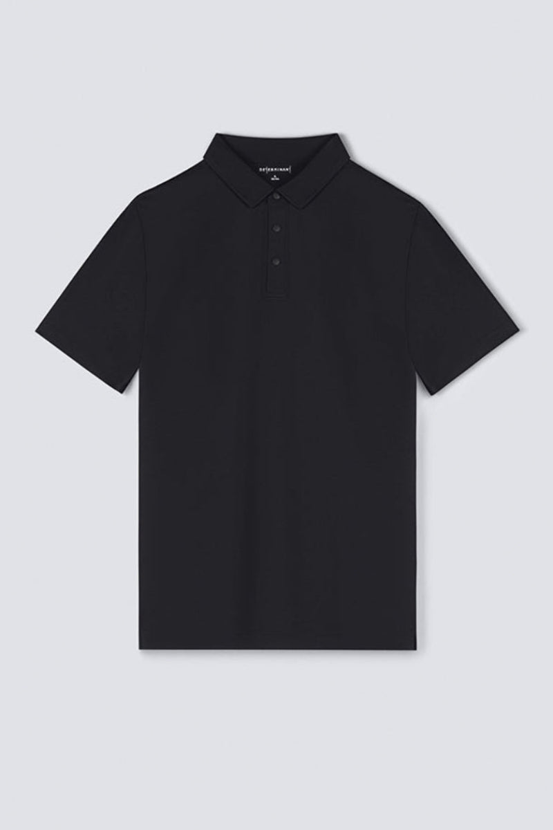 Softex Snap-Front Polo | Black BKFD01