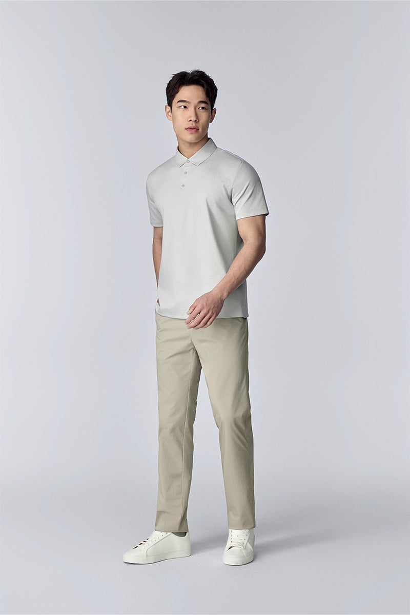 Softex按扣Polo | 淺灰 GYFL01