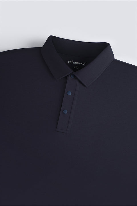 Softex Snap-Front Polo | Navy NNY096