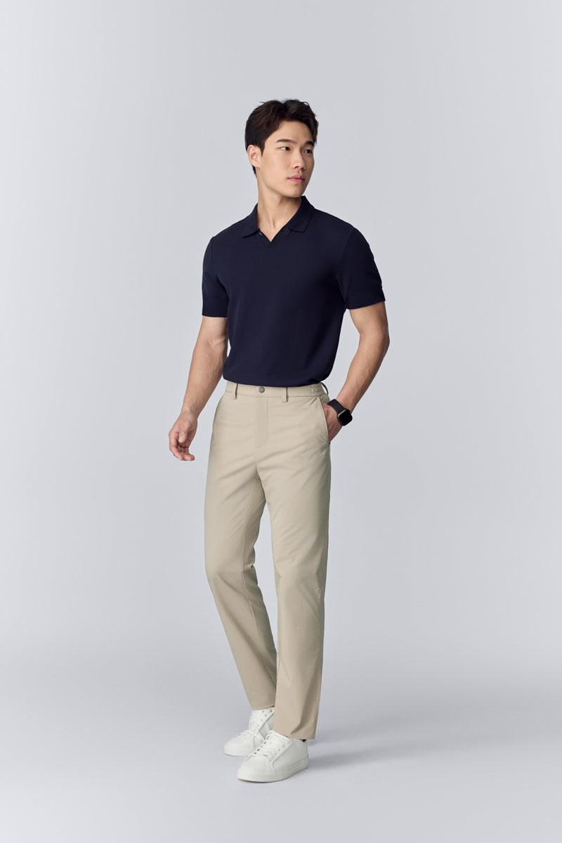 華夫格紋Polo | 深藍 NNY096