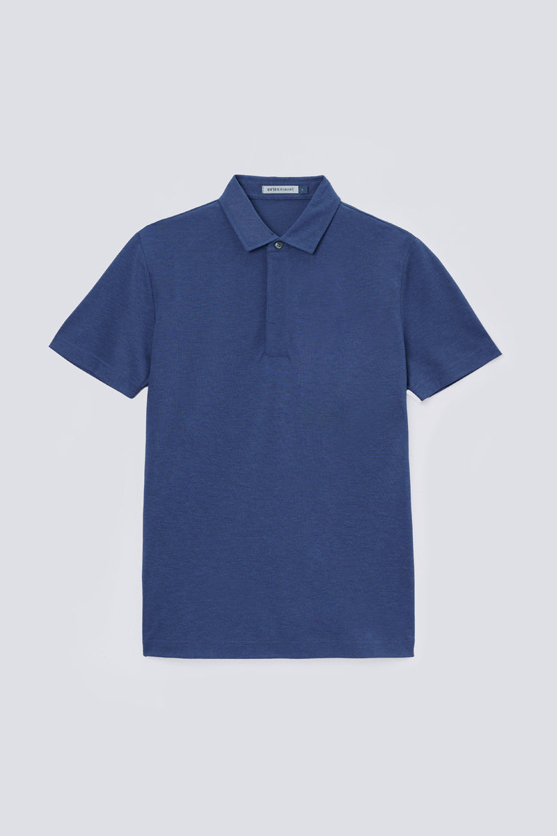 Supreme Cotton-Silk Pique Polo | Blue EB1258