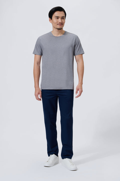 Supreme Cotton-Silk Crew Neck T-Shirt | Grey BC5081