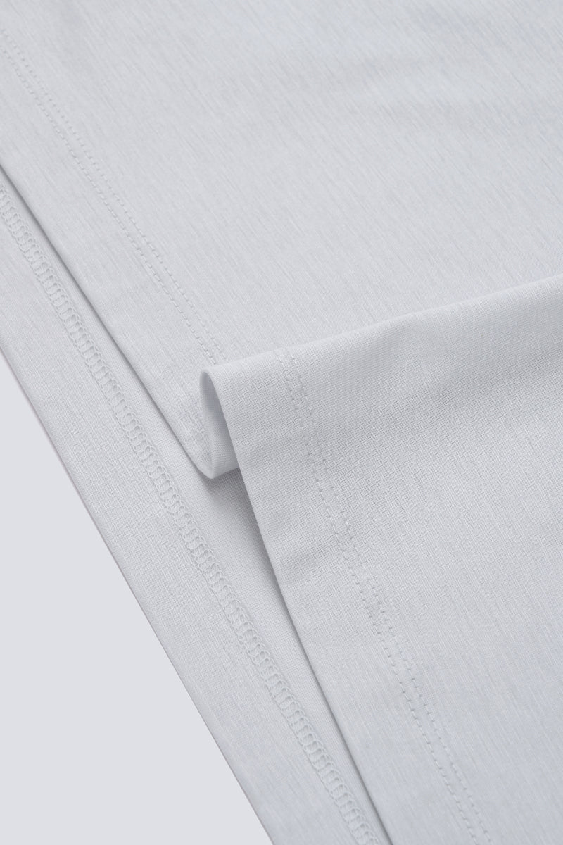 Supreme Cotton-Silk Crew Neck T-Shirt | Light Grey BLE038