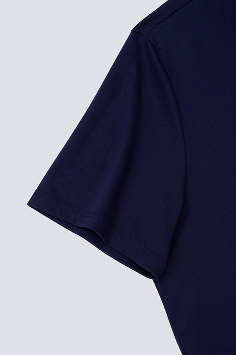 Softex Crew Neck T-Shirt | Navy NNY096