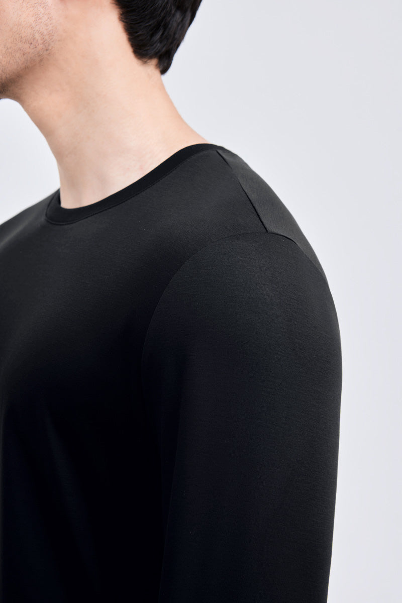 HeatGuard Crew Neck Long Sleeve T-Shirt | Black BKFD01