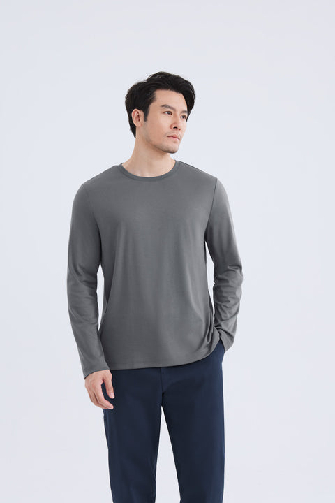 HeatGuard Crew Neck Long Sleeve T-Shirt | Dark Grey GYE149