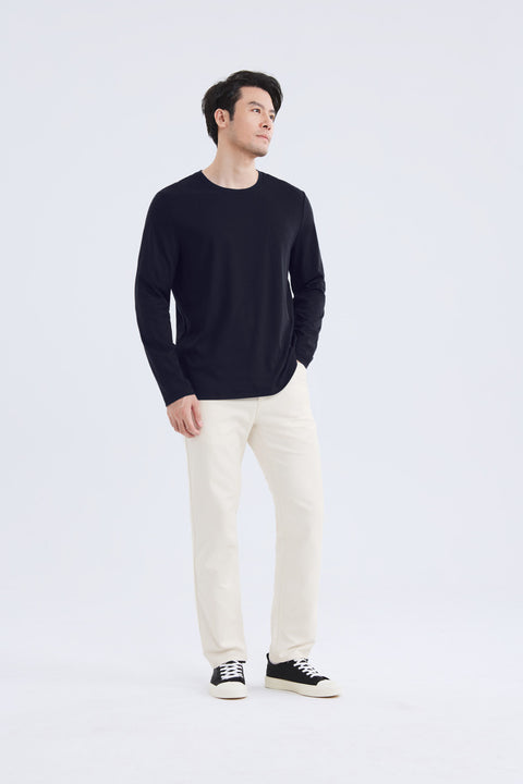 HeatGuard Crew Neck Long Sleeve T-Shirt | Navy NNY096