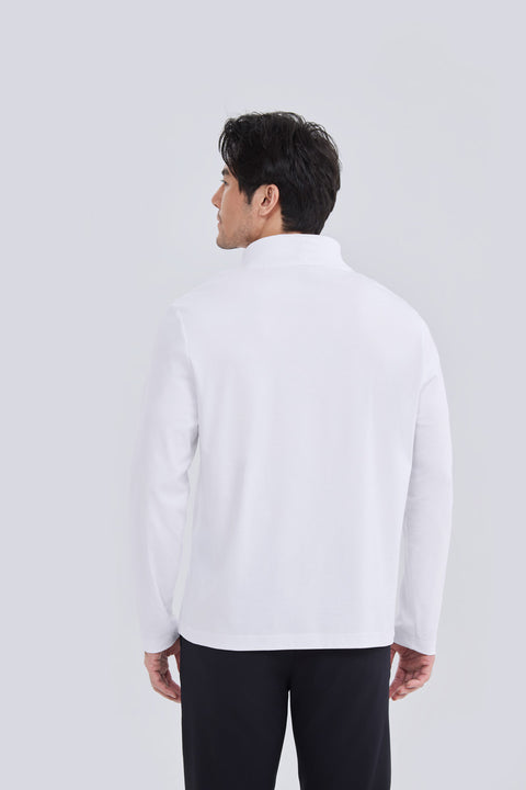 HeatGuard Mock Neck Long Sleeve T-Shirt | White WH001Z