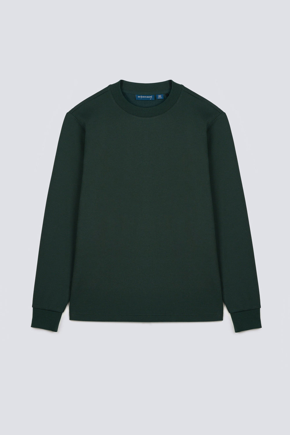 HeatGuard Ribbed Jacquard Crew Neck Long Sleeve T-Shirt | Pine Green PT5212