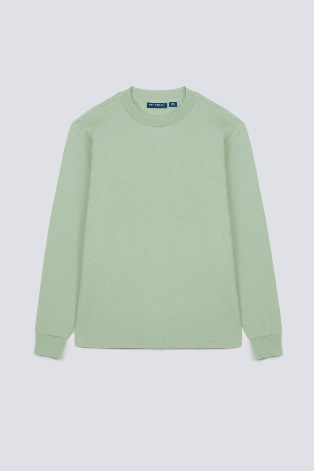 HeatGuard Ribbed Jacquard Crew Neck Long Sleeve T-Shirt | Sage Green PT6208