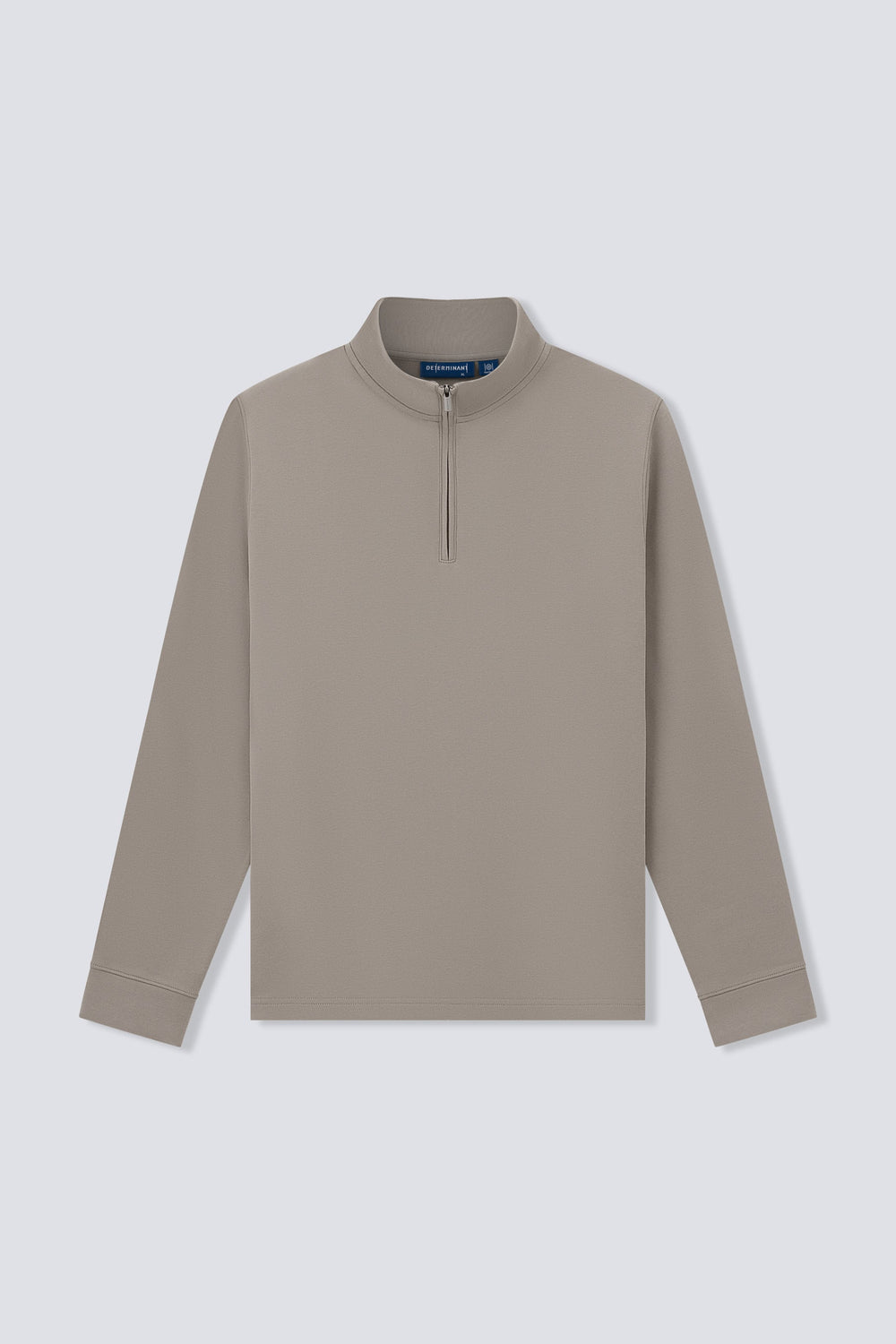 HeatGuard Quarter-Zip Long Sleeve T-Shirt | Taupe Khaki GYFD01 — Flat Lay