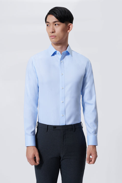 VISDRY™ Dobby Dress Shirt | Light Blue 2408NZ