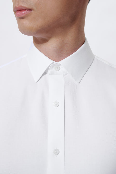 VISDRY™ Dobby Dress Shirt | White WH001Z