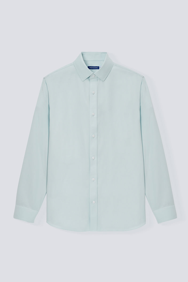 Wrinkle-Free Twill Dress Shirt | Light Green Check 15965N