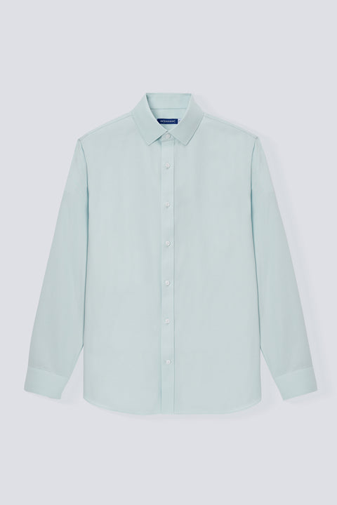 Wrinkle-Free Twill Dress Shirt | Light Green Check 15965N