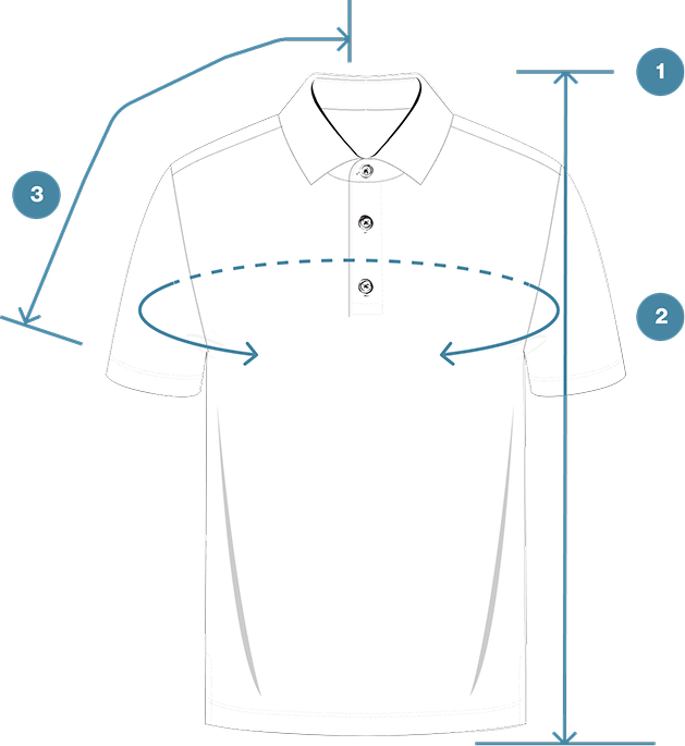 How to Measure VISDRY™ Double-Face Knit Polo