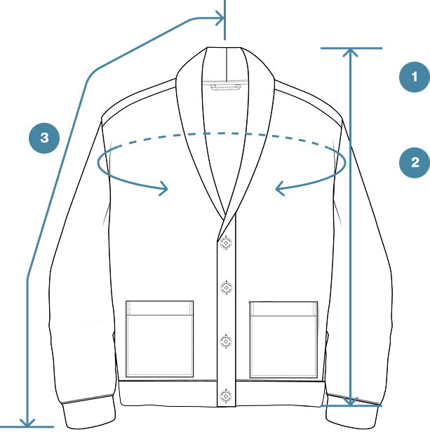 How to Measure Merino-Blend French Rib Shawl Collar Cardigan
