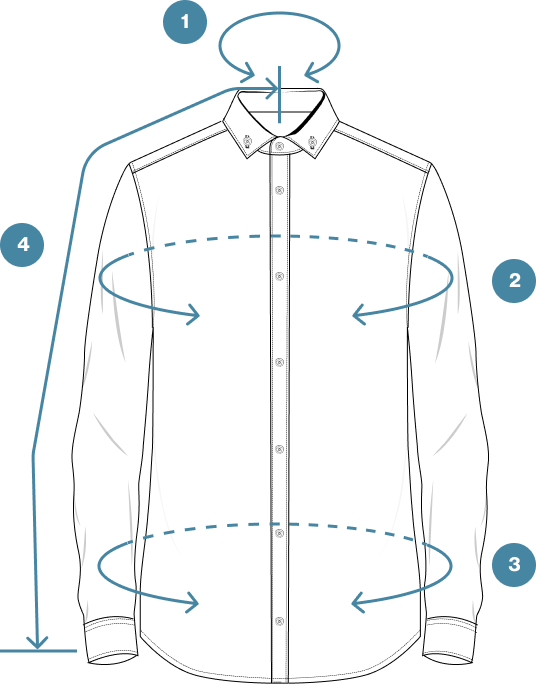 How to Measure Supreme Wrinkle-Free Diamond Dobby Dress Shirt