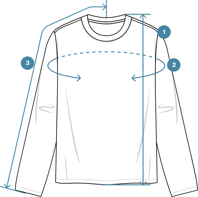 How to Measure HeatGuard Crew Neck Long Sleeve T-Shirt