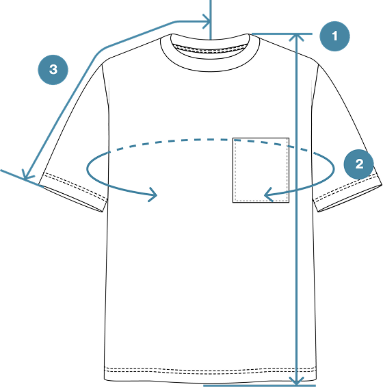 How to Measure InstantCool Double-Face Knit Crew Neck Pocket T-Shirt