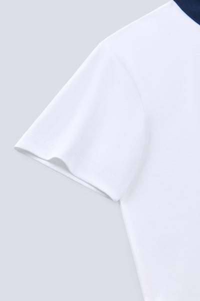 VISDRY™ Pique Contrast Collar Polo | White WH001Z