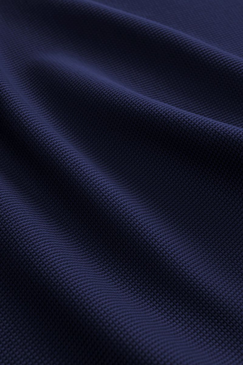 Regal Waffle Henley | Navy NNY096