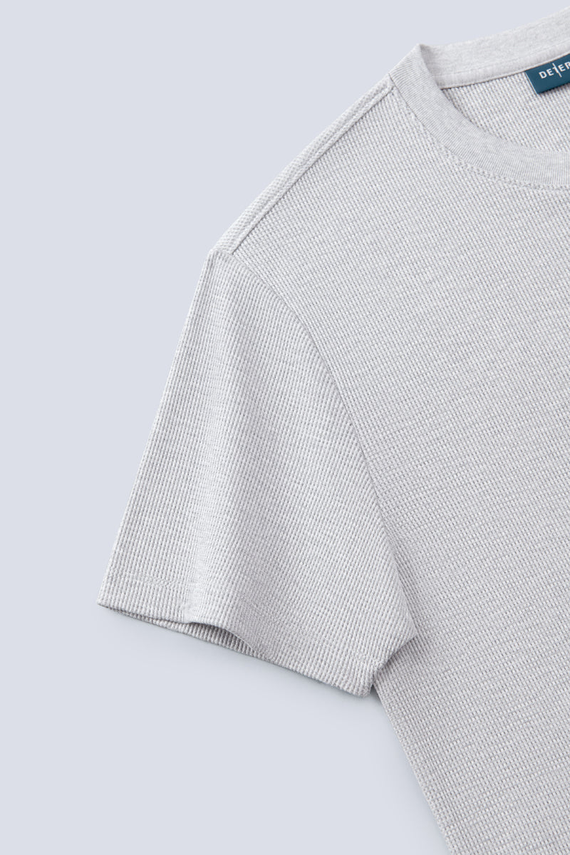 Regal Waffle Henley | Light Grey BC5038