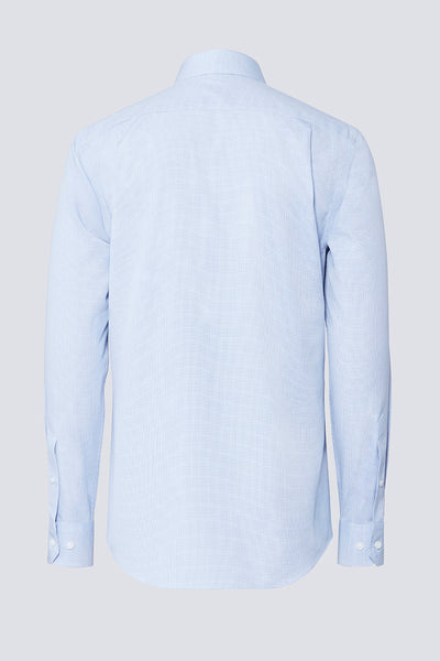 Wrinkle-Free Poplin Dress Shirt | Blue Check 16771N