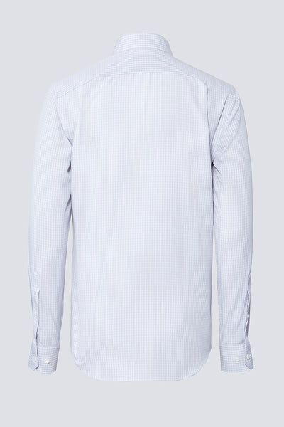 Wrinkle-Free Poplin Dress Shirt | Light Grey Check 16934N