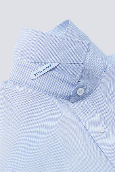 Wrinkle-Free Poplin Dress Shirt | Blue Check 16771N
